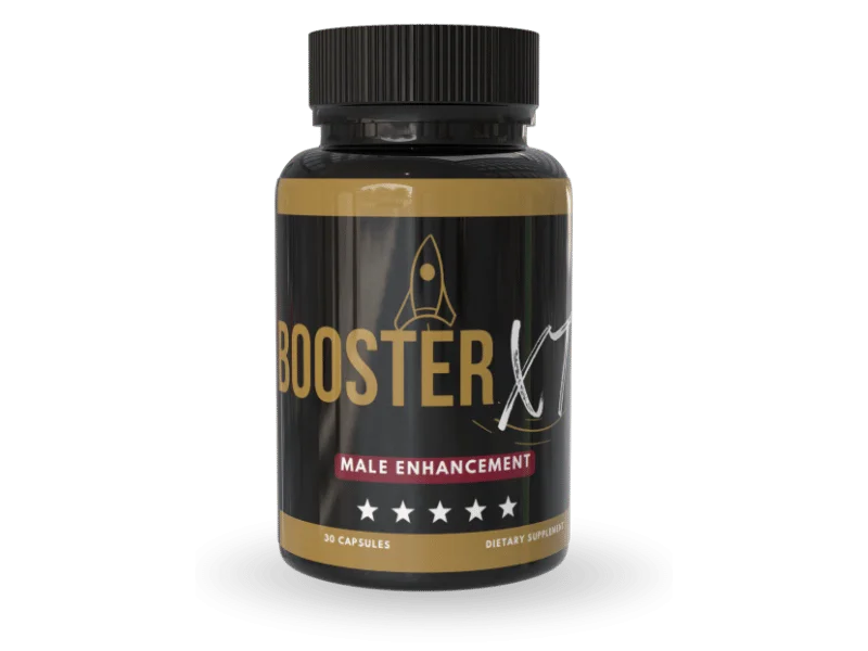 Booster XT male enhancement supplement bottle close-up